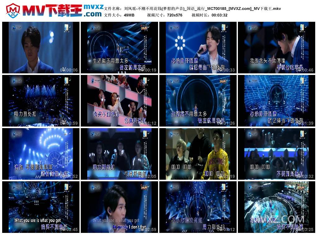 刘凤瑶-不潮不用花钱(梦想的声音)_国语_流行_MC700185